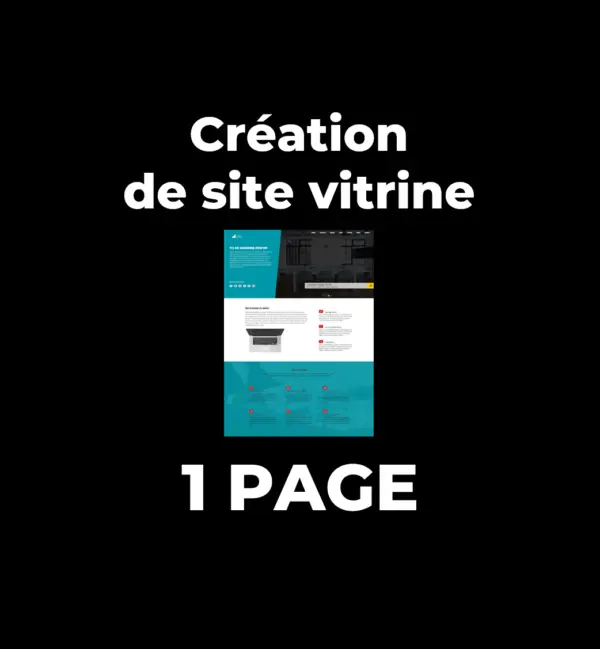 Tarif Création site internet vitrine 1 page 790€  Agence Web Runner